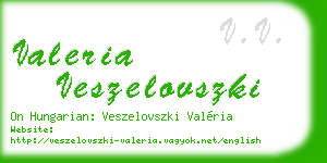 valeria veszelovszki business card